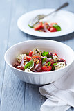 Cherry Tomato Salad with Feta Cheese and Pine Nuts