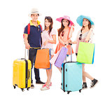 young people travel worldwide and shopping