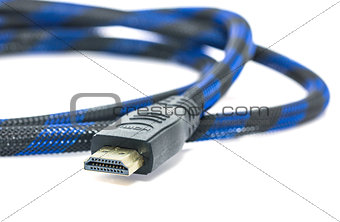 HDMI cable on a white background