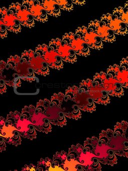 Colorful fractal background with a strips