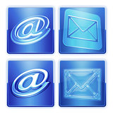 Blue e-mail buttons