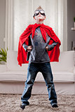 red cloak  kid livingroom superhero