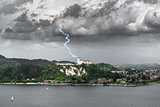 Lightning over the Fortress of Angera, Varese