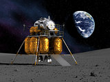 Lunar Lander On The Moon