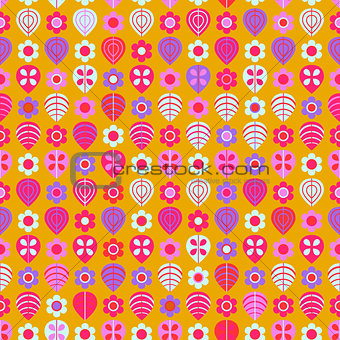 Seamless Pattern with Colorful Leaves