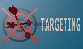 Dart board blue targeting