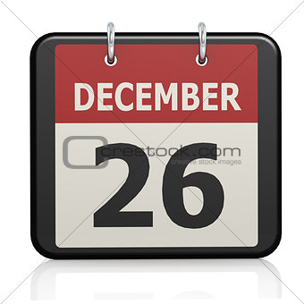 December 26, Boxing Day calendar
