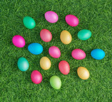 multicolored easter eggs