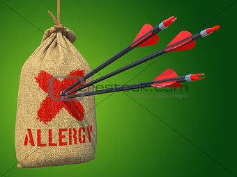 Allergy - Arrows Hit in Red Mark Target.