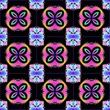 Seamless fractal pattern with flowers