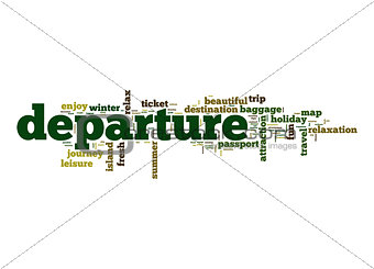 Departure word cloud