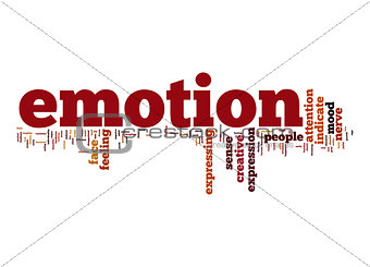 Emotion word cloud