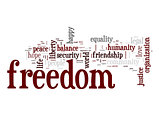 Freedom word cloud
