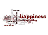 Happiness word cloud