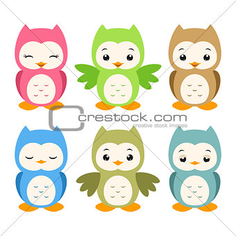 Cartoon Owls