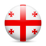 Round glossy icon of Georgia