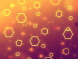 abstract yellow violet hexagons background