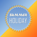 summer holiday, retro label, flat design