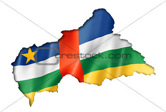 Central African Republic flag map
