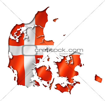 Danish flag map