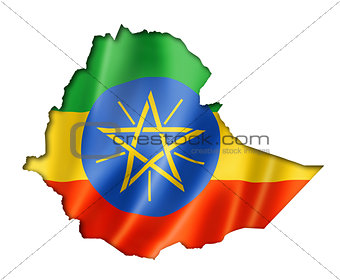 Ethiopian flag map