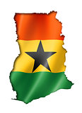 Ghanaian flag map flag map