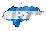 Honduras flag map