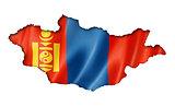Mongolia flag map