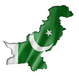 Pakistani flag map