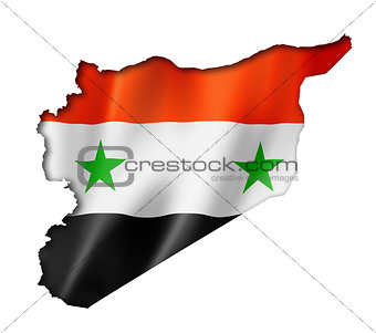 Syrian flag map