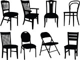 chairs collection - vector