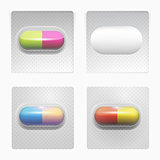 Illustration of colored pills