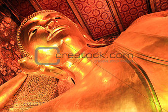 Reclining Buddha statue in Thailand Buddha Temple Wat Pho , Asia