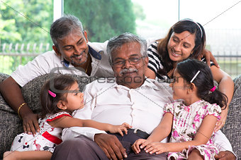 Multi generations Indian family 