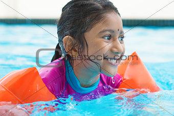 Indian kid swimming