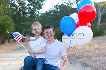 family celebrating 4th of July