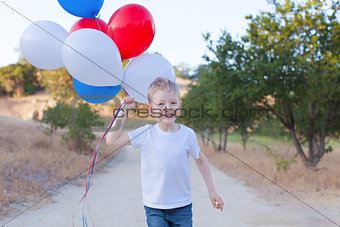 boy celebrating 4th of July