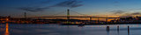 Panorama of Angus L. Macdonald Bridge that connects Halifax to D