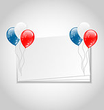 Celebration card with balloons for Independence Day