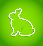 Easter greeting rabbit isolated