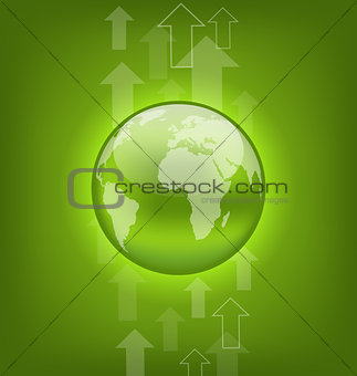 Abstract hi-tech background with symbol Earth