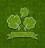 Holiday background with clovers for St. Patrick's Day