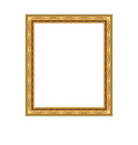Picture ornate frame isolated on white background