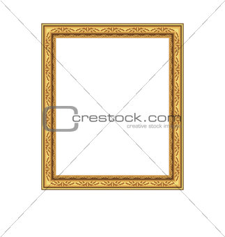 Picture ornate frame isolated on white background