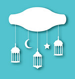 Eid Mubarak greeting card with decoration