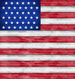 American Flag for Independence Day, wood texture