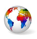 Rainbow colored glob icon