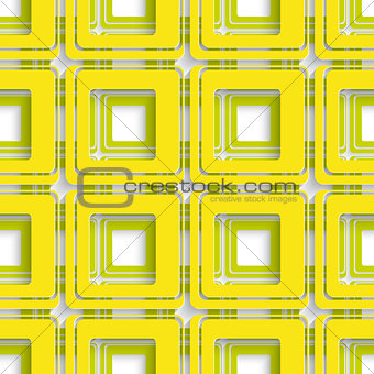 Yellow and Green square abstract