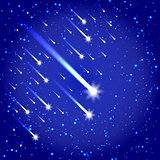 Space background with stars and comets