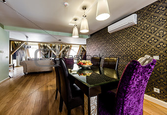 Luxury interior of modern dining room